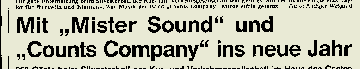 Mit Mister Sound ins neue Jahr