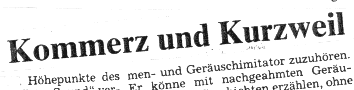 Komerz und Kurzweil